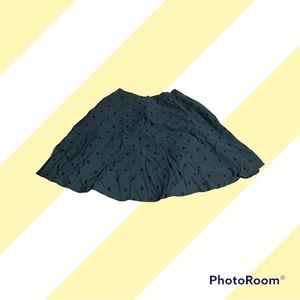 Unique Vintage teal and black polka dot skirt, 1x/16